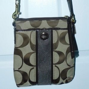Coach brown messenger bag